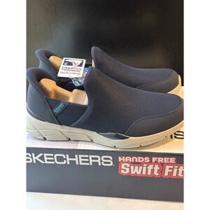 Skechers Mens Equalizer Swift Fit Hand Free Slip-in Navy Sneakers 16997S Size 13